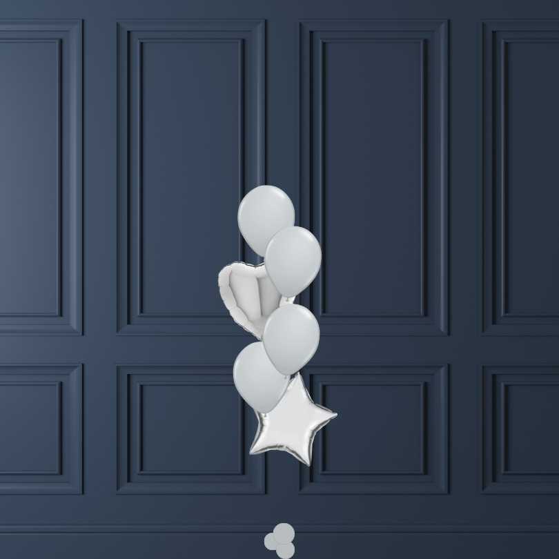 Balloon bouquet with stars/hearts