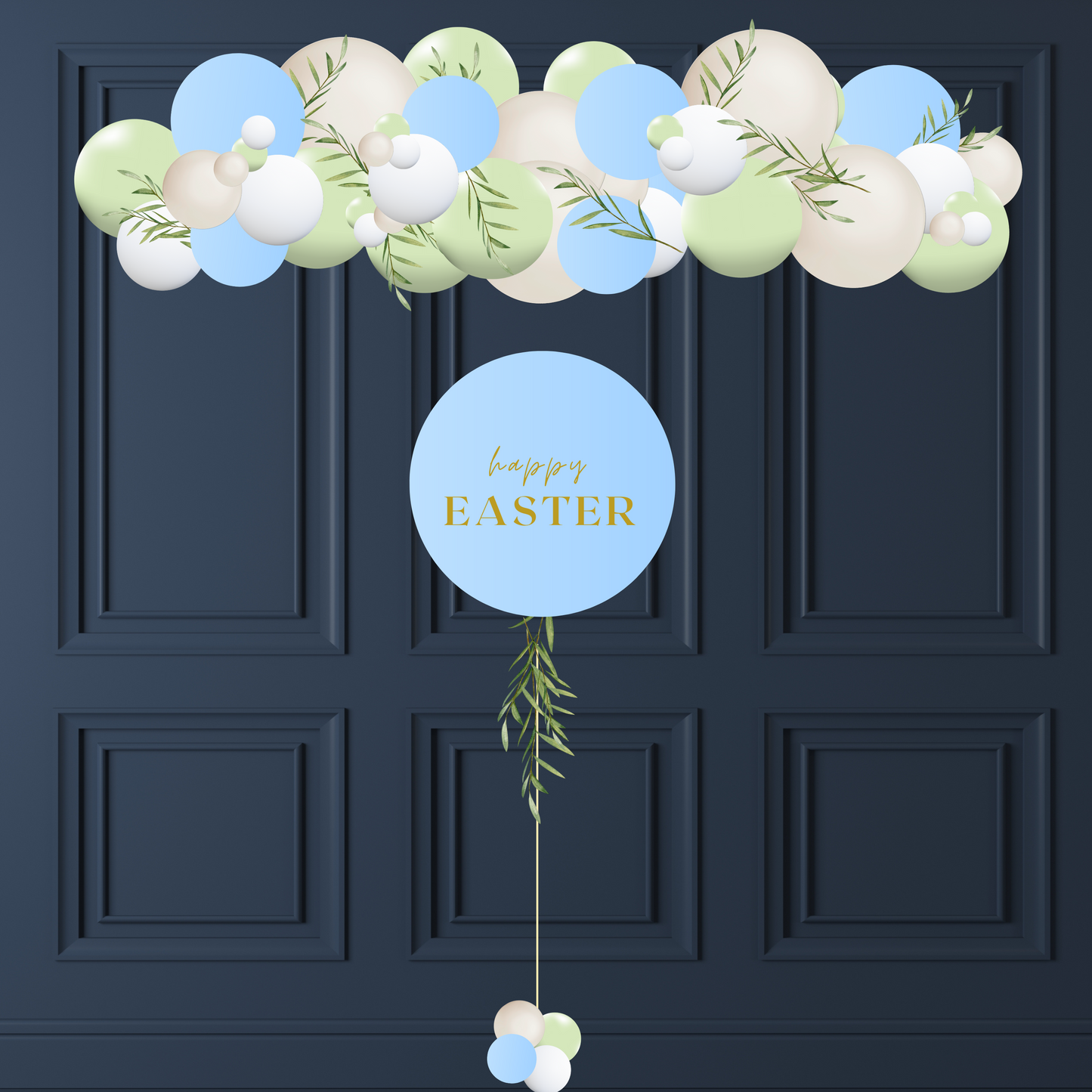 Set Ballons Aesthetic Bleu & Vert