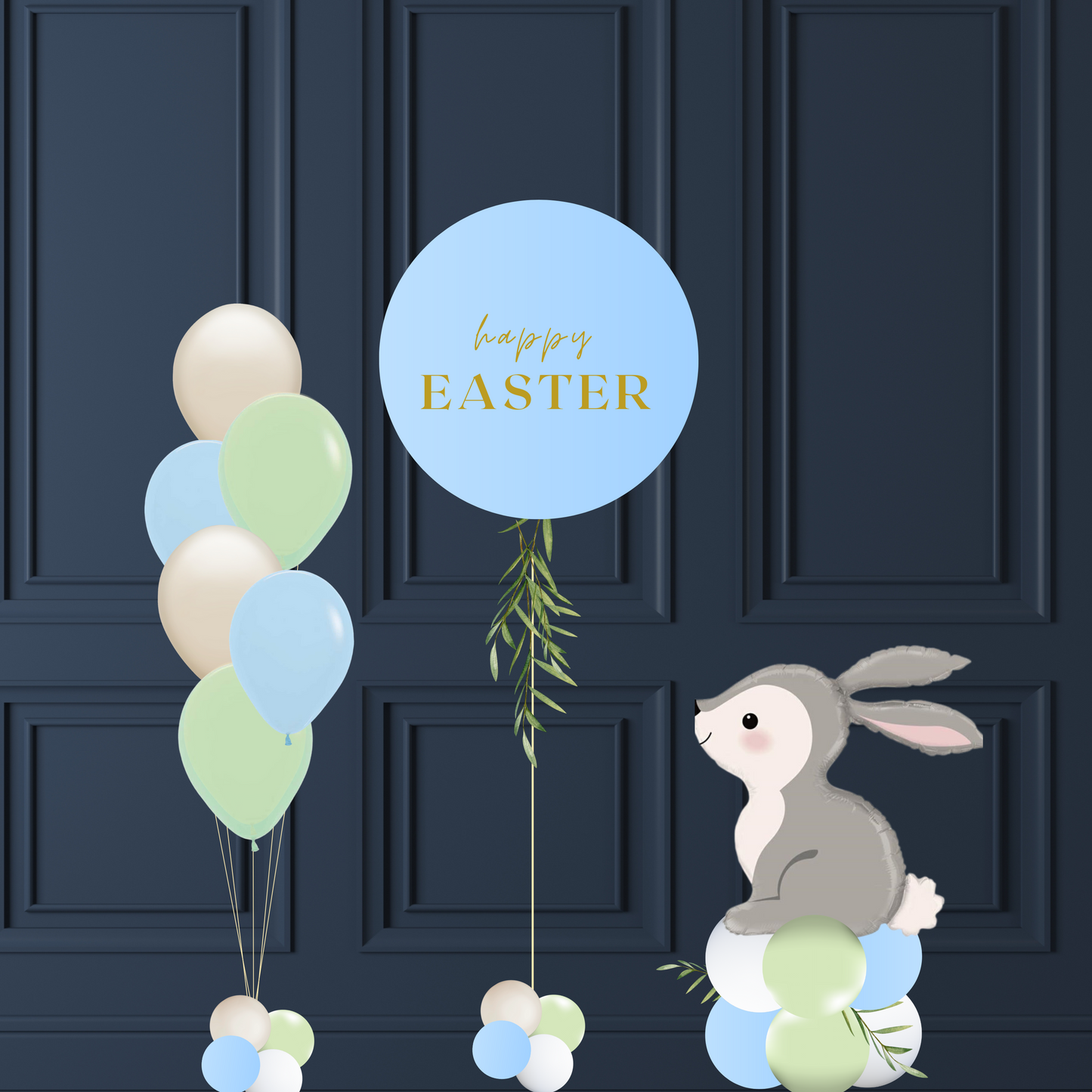 Set Ballons Aesthetic Bleu & Vert