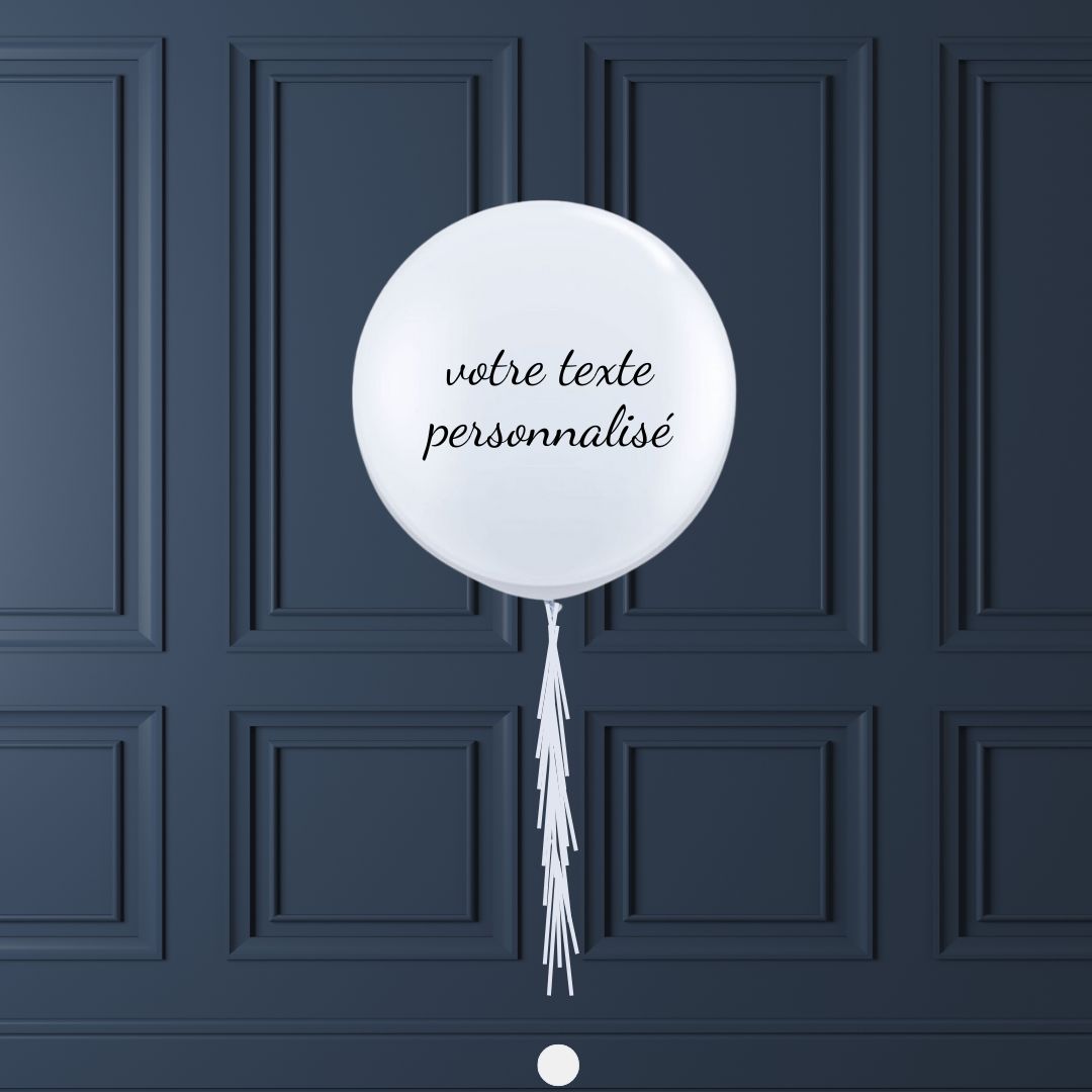 Jumbo helium balloon with fringes and optional personalization