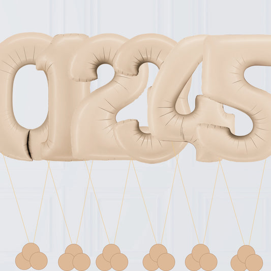 Grand Chiffre Ballon Beige
