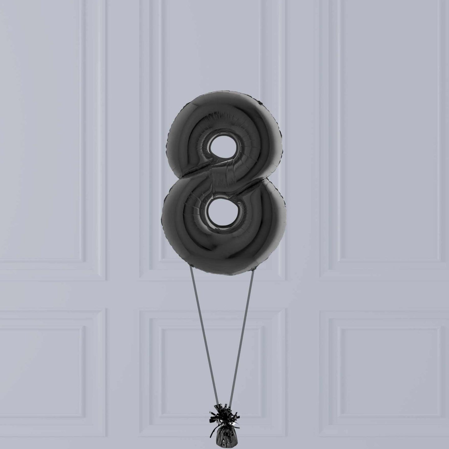 Ballon Chiffre Noir à l'hélium (taille moyenne)