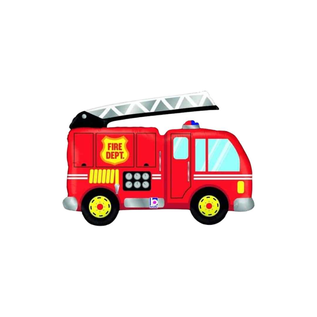 Fire Truck Figure Foil Balloon 79x48cm