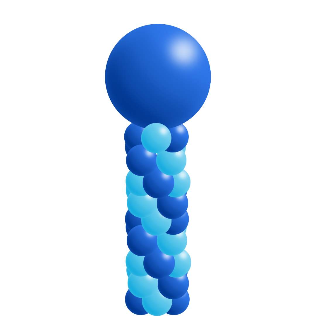 Colonne de ballons classique 1,80 - 2 mt
