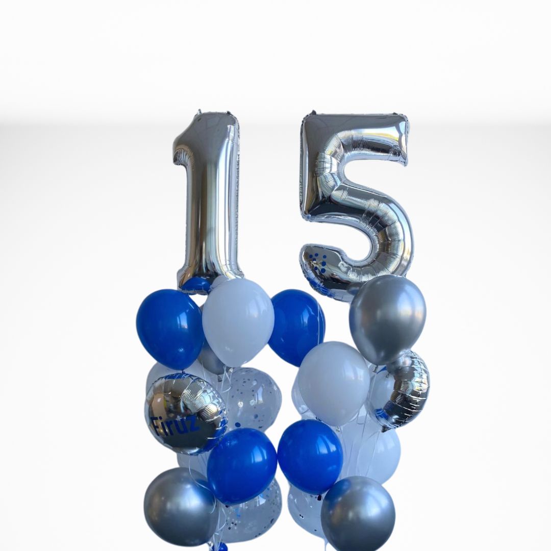 Number balloon bouquet