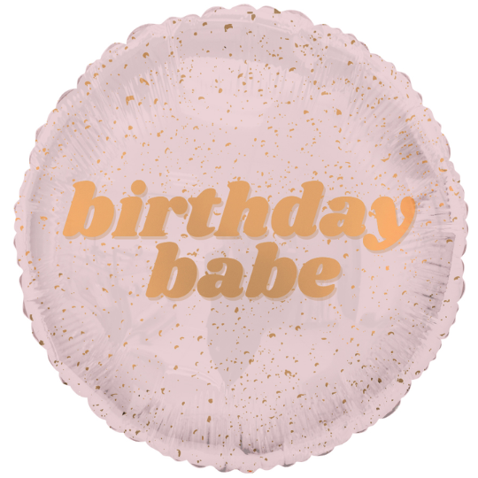 Rosa „Happy Birthday Babe“-Heliumballon