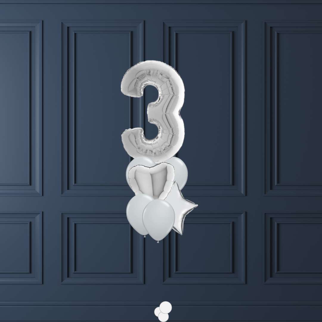 Number balloon bouquet