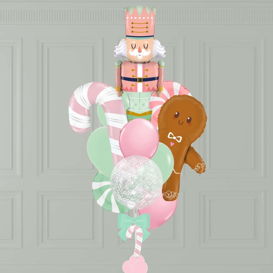 Bouquet de ballons "Mon Adorable Noël Sucré" à l'hélium