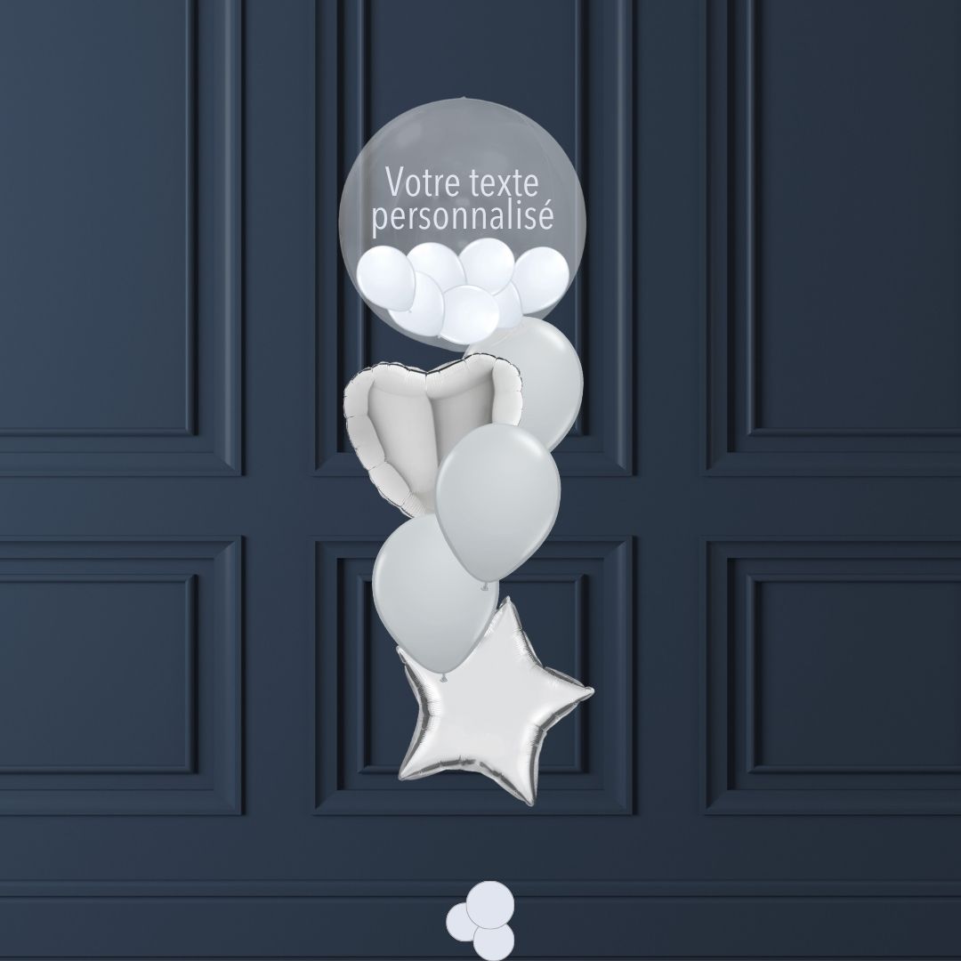 Bouquet de ballons avec ballon bulles
