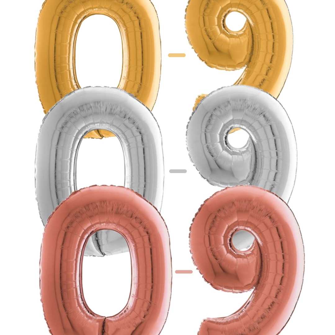 Number balloon bouquet