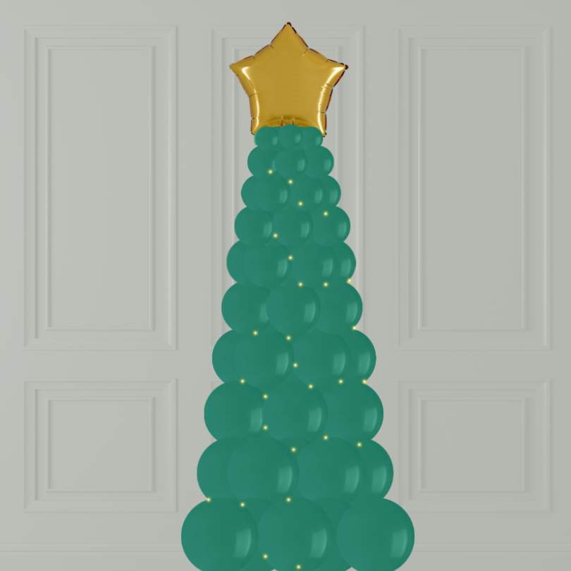 Christmas tree made of balloons