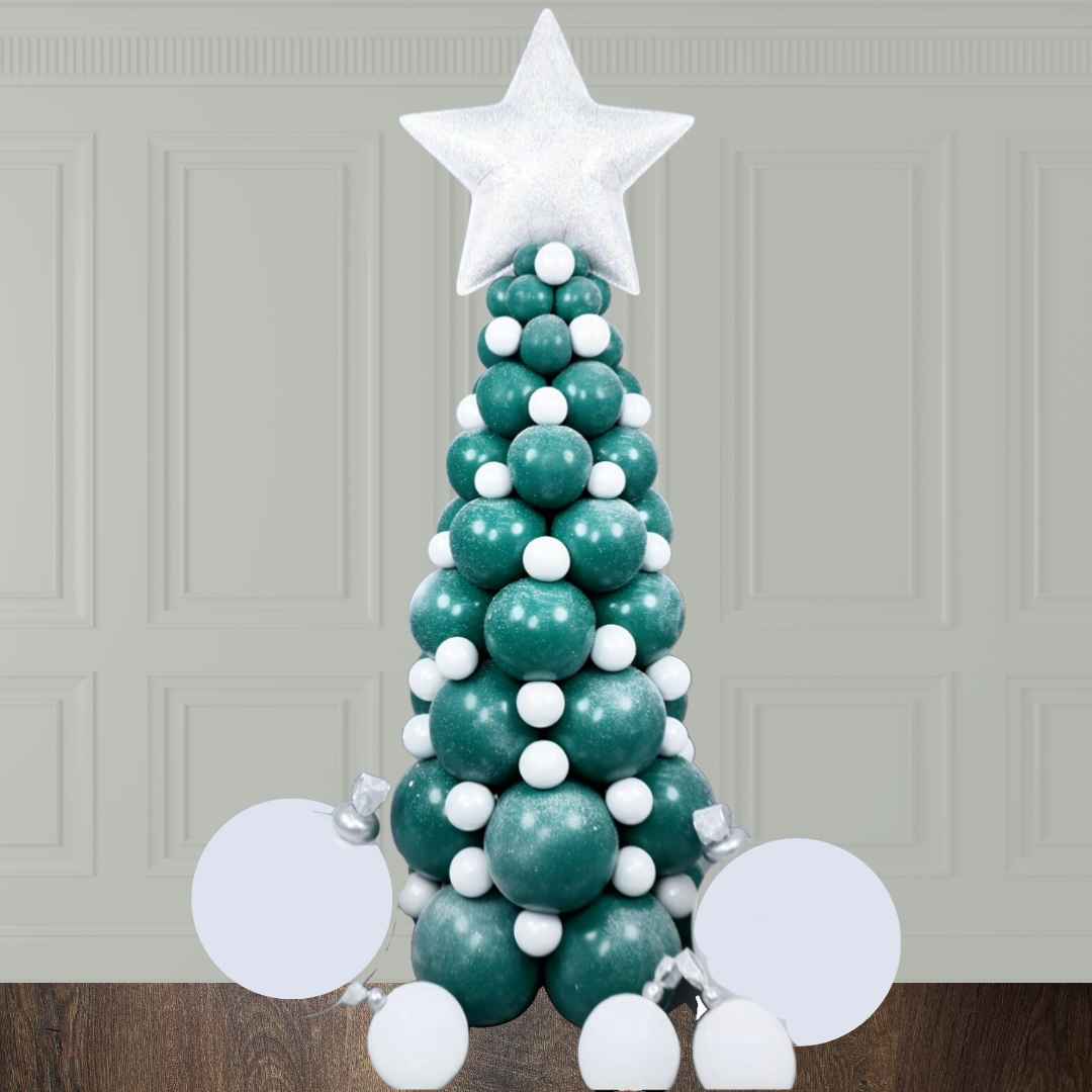 Christmas tree made of balloons