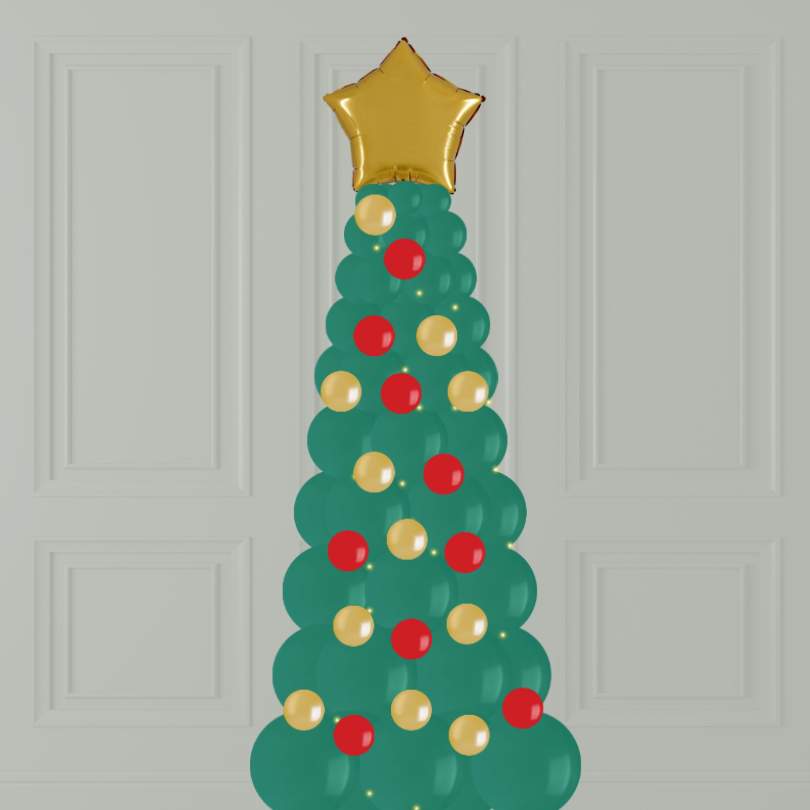 Christmas tree made of balloons