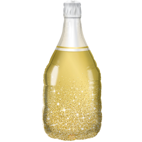 Golden Champagne Bottle Balloon