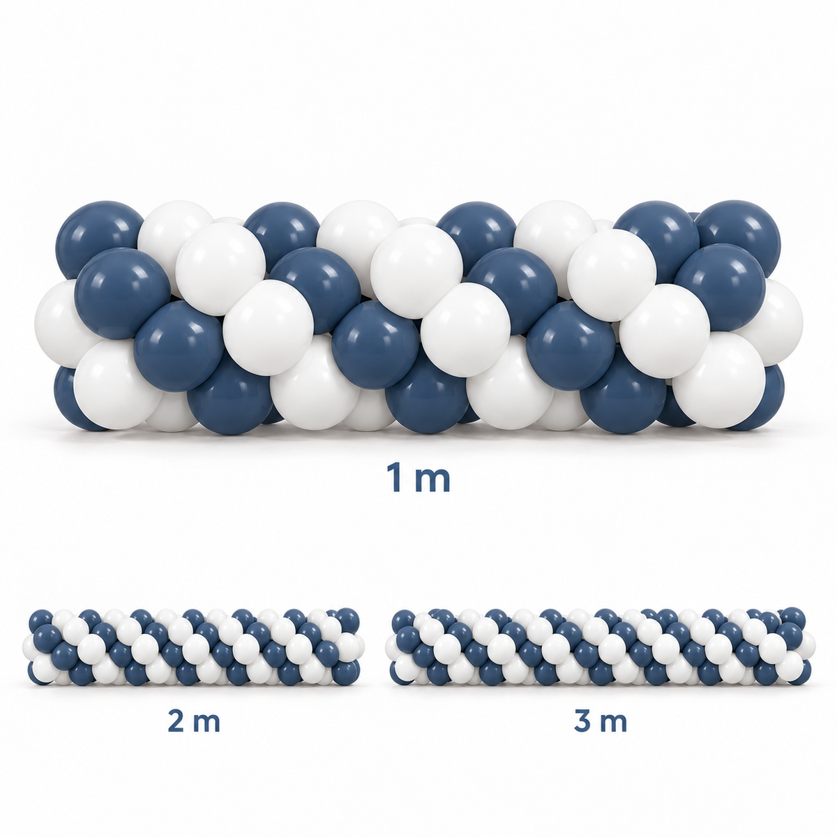 Guirlande de ballons classique en spirale — au mètre
