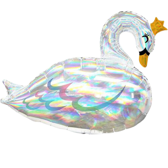 Holographic Swan Balloon