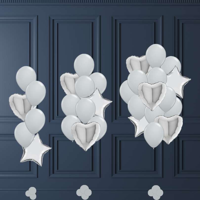 Balloon bouquet with stars/hearts