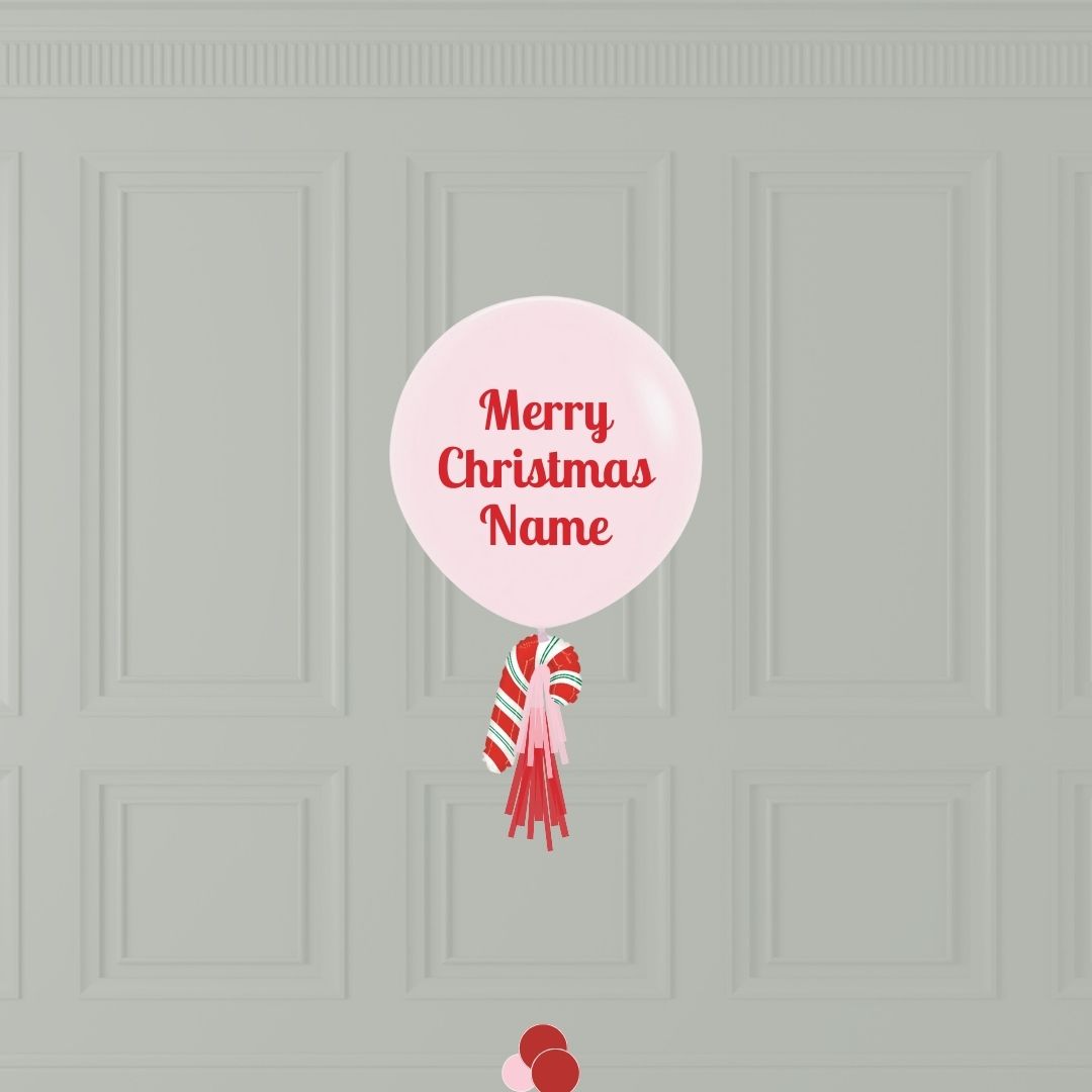 Pink Christmas with your personalized message