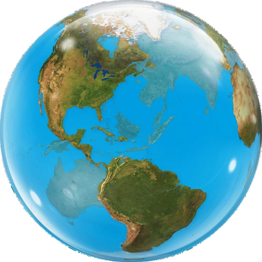 Ballon Planète Terre à l'hélium