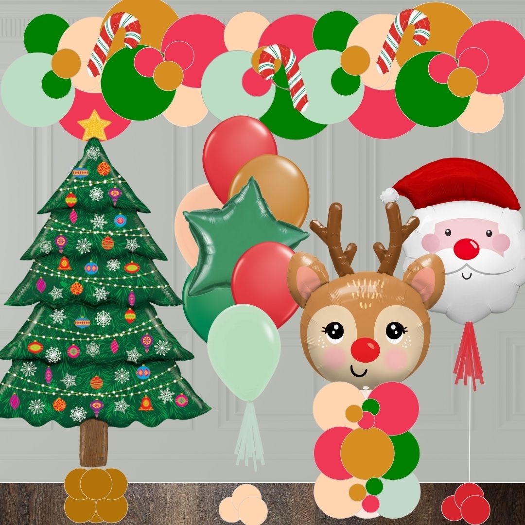 "Warm Traditional Christmas" Balloon Set