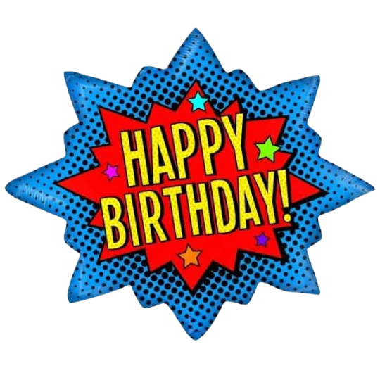 Superhero Birthday Burst Balloon