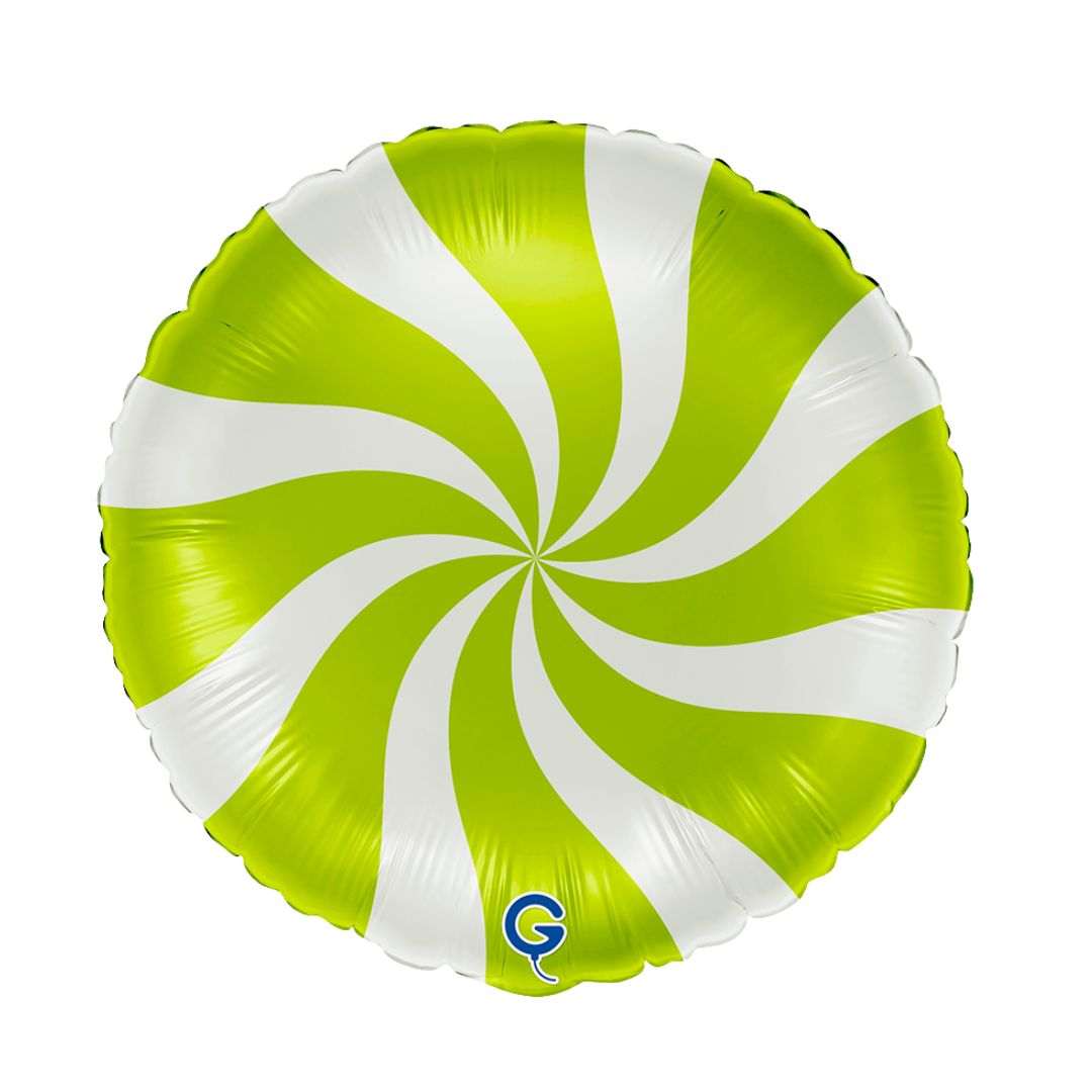 Ballon rond tourbillon vert