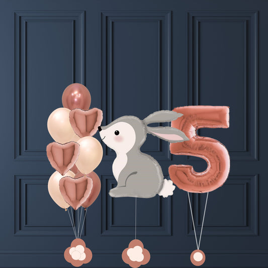 Set Anniversaire Lapin Rosé