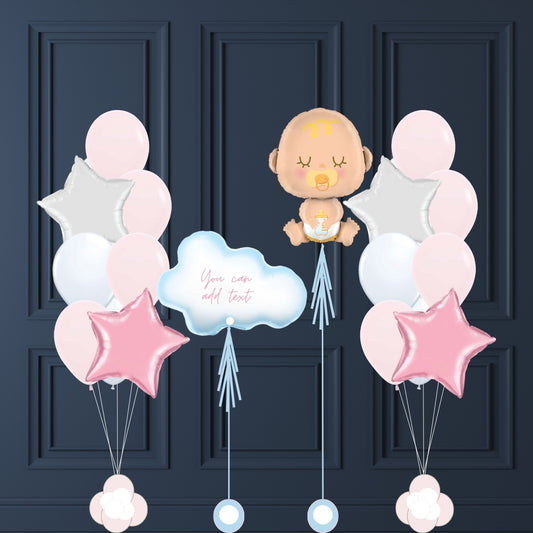 "Willkommen zu Hause" Baby Mädchen Ballonset