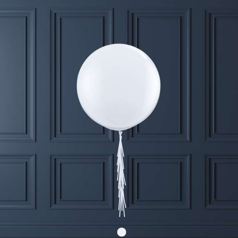 Ballon Jumbo à l'hélium avec franges papier/métallique et personnalisation en option