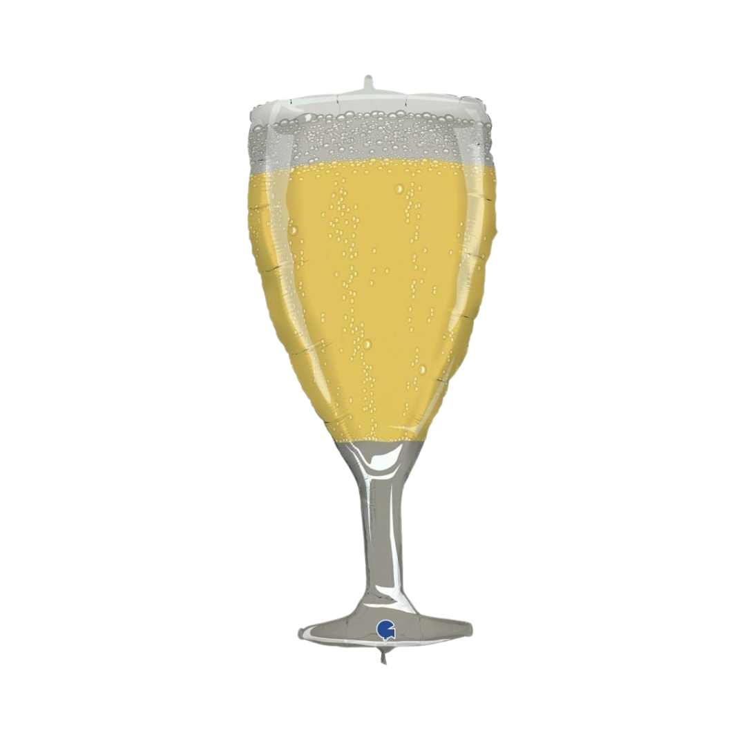 Champagnerglas Figur Folienballon 36x80cm