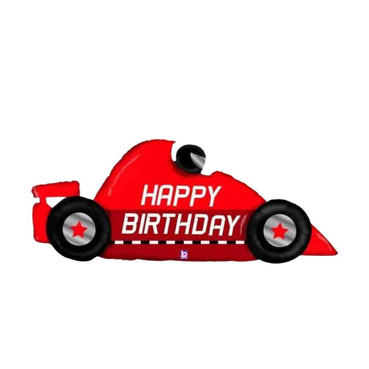 Aluminium-Ballonfigur Rennwagen Geburtstag