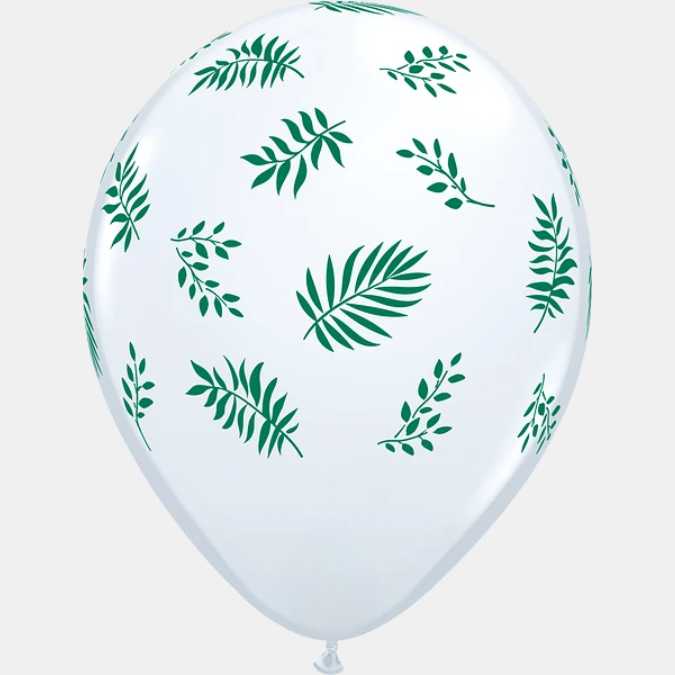 Ballon Latex tropical greenery 28cm