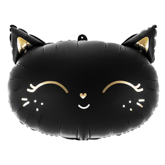 Ballon Tête de Chat Noir à l'hélium