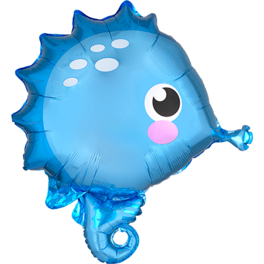 Blue Seahorse Balloon