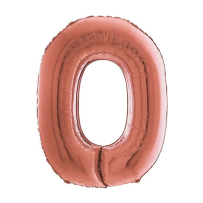Large Rose Gold Number Balloon