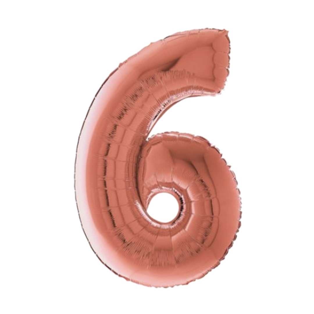 Large Rose Gold Number Balloon