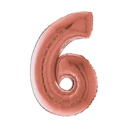 Large Rose Gold Number Balloon