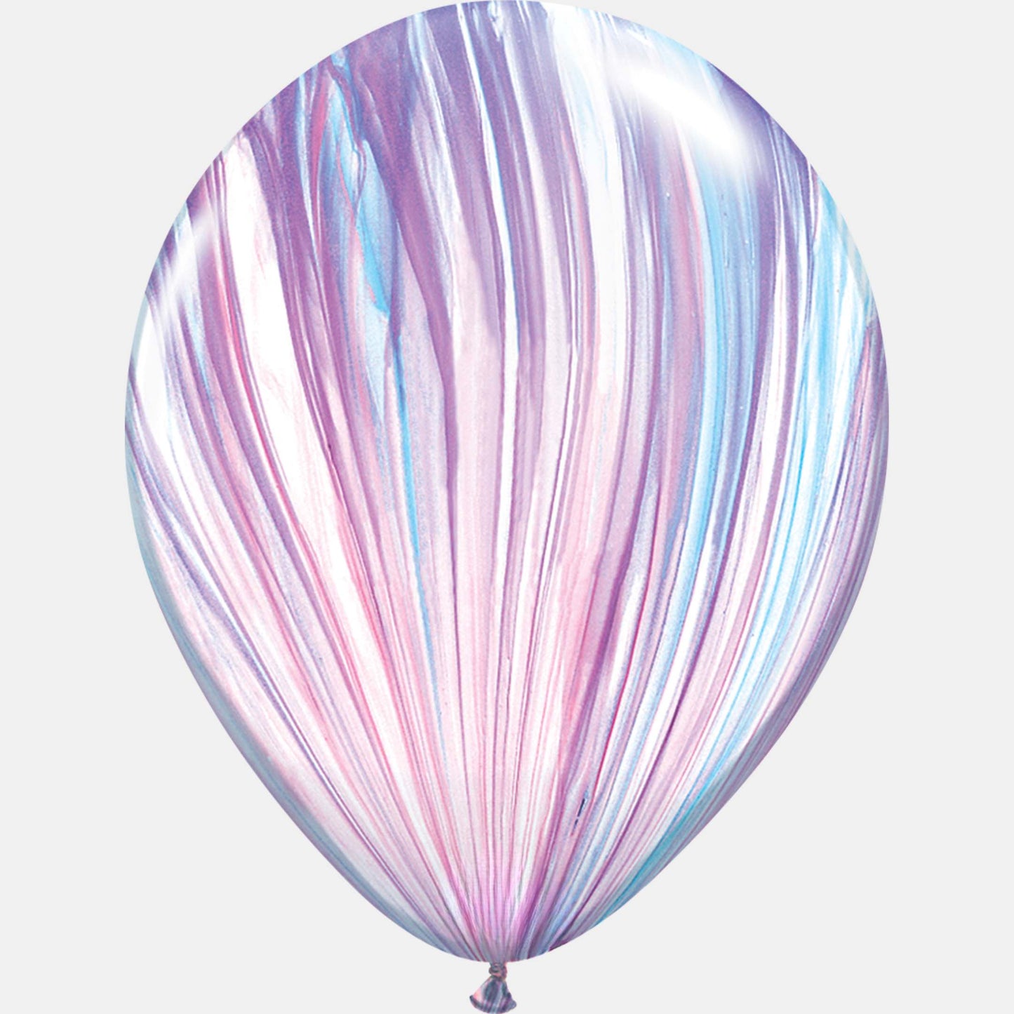 Ballon latex marbré rose/bleu/violet/blanc (28 cm)
