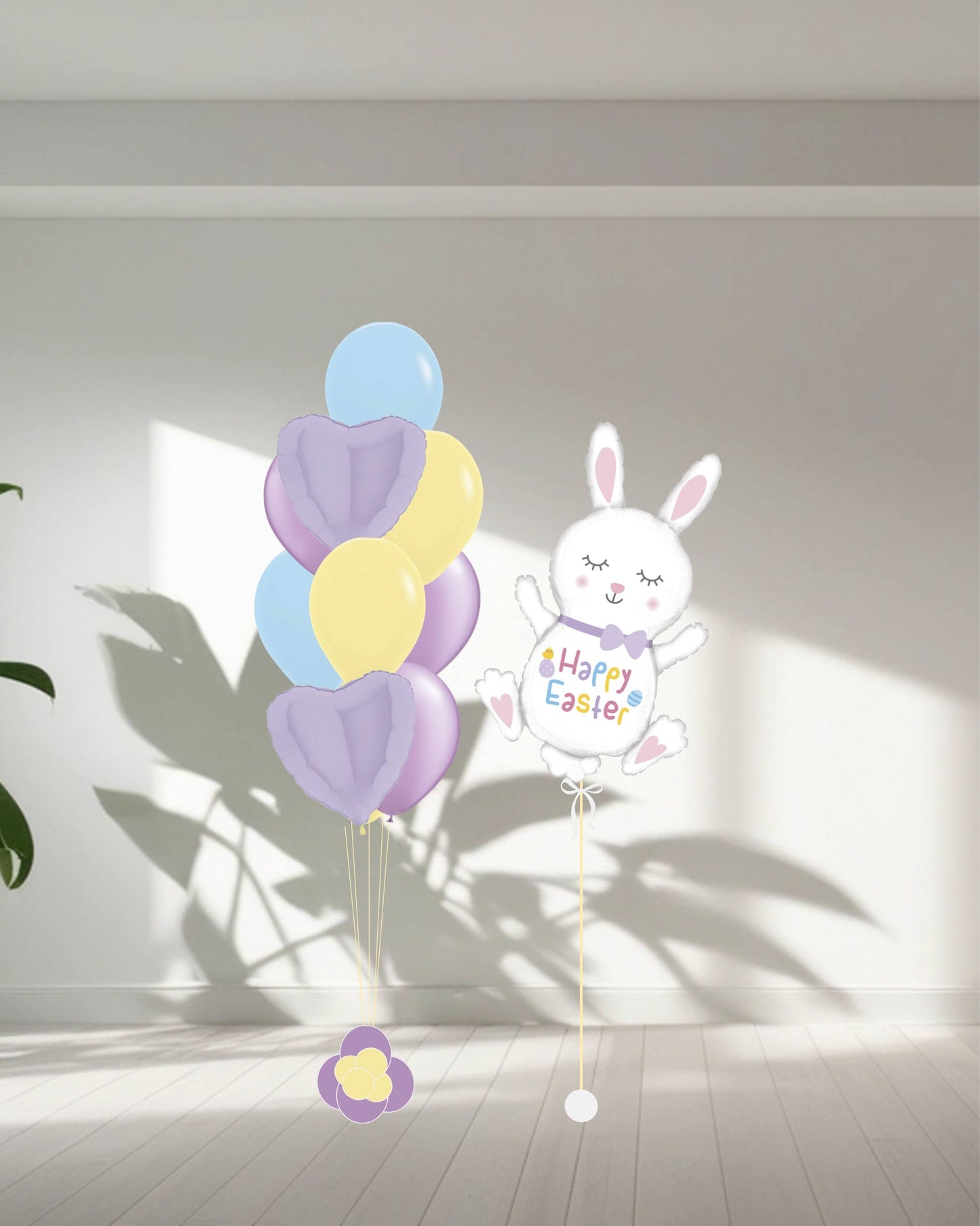 Set Pâques avec Bouquet de ballons et Lapin