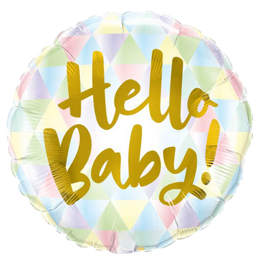 Ballon "Hello Baby" Pastel à l'hélium