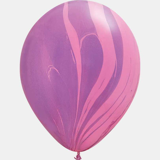 Balon latex pink, violet SuperAgate