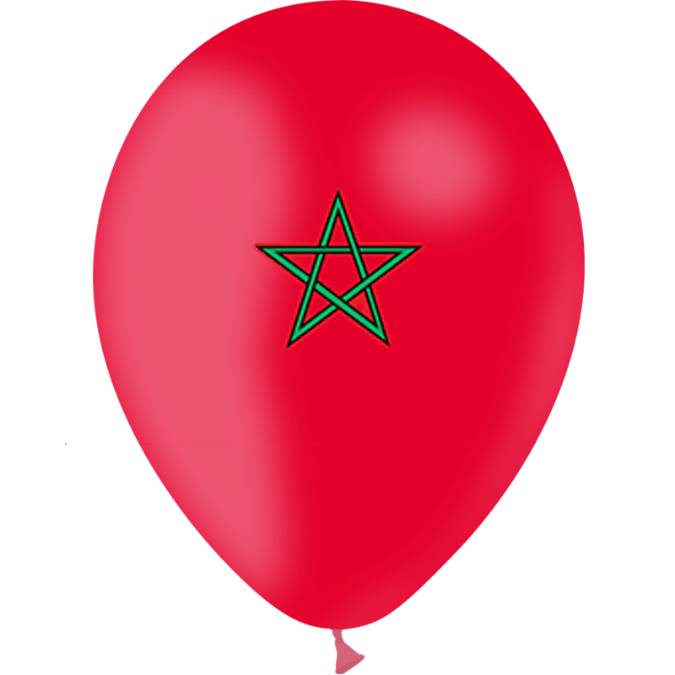 Latex Ballon Drapeau Maroc