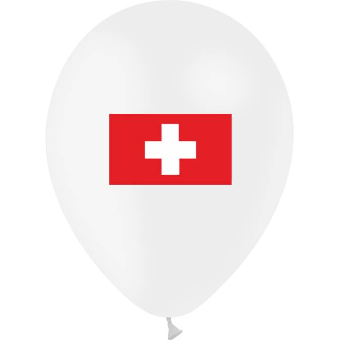 Latex Ballon Drapeau Suisse
