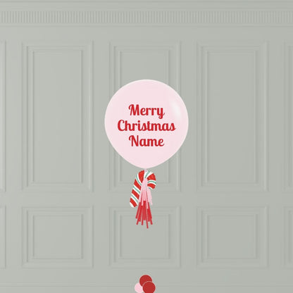 Pink Christmas with your personalized message