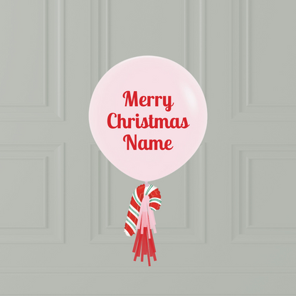 Pink Christmas with your personalized message