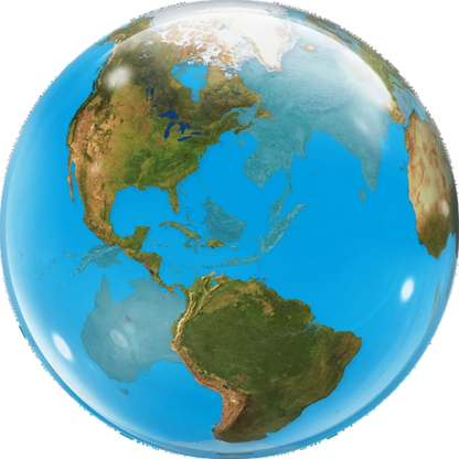 Ballon Planète Terre à l'hélium