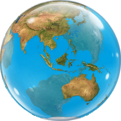 Ballon Planète Terre à l'hélium