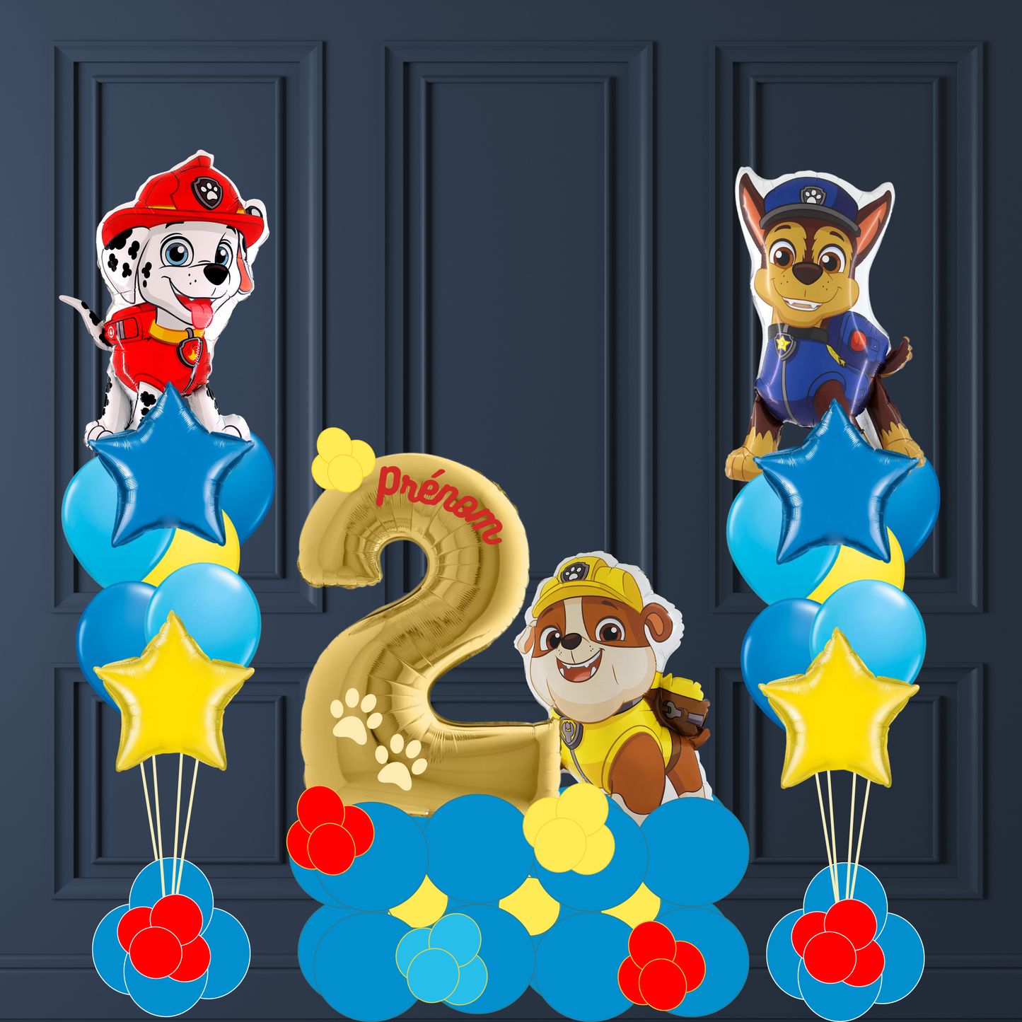 Paw Patrol Geburtstagsballon-Set mit Zahl (nach Wahl) Personalisiert