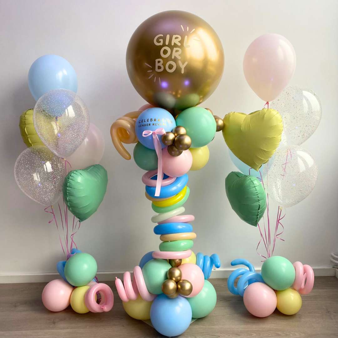 Set de ballons "Bébé adorable" pour Révélation du genre ou Baby Shower