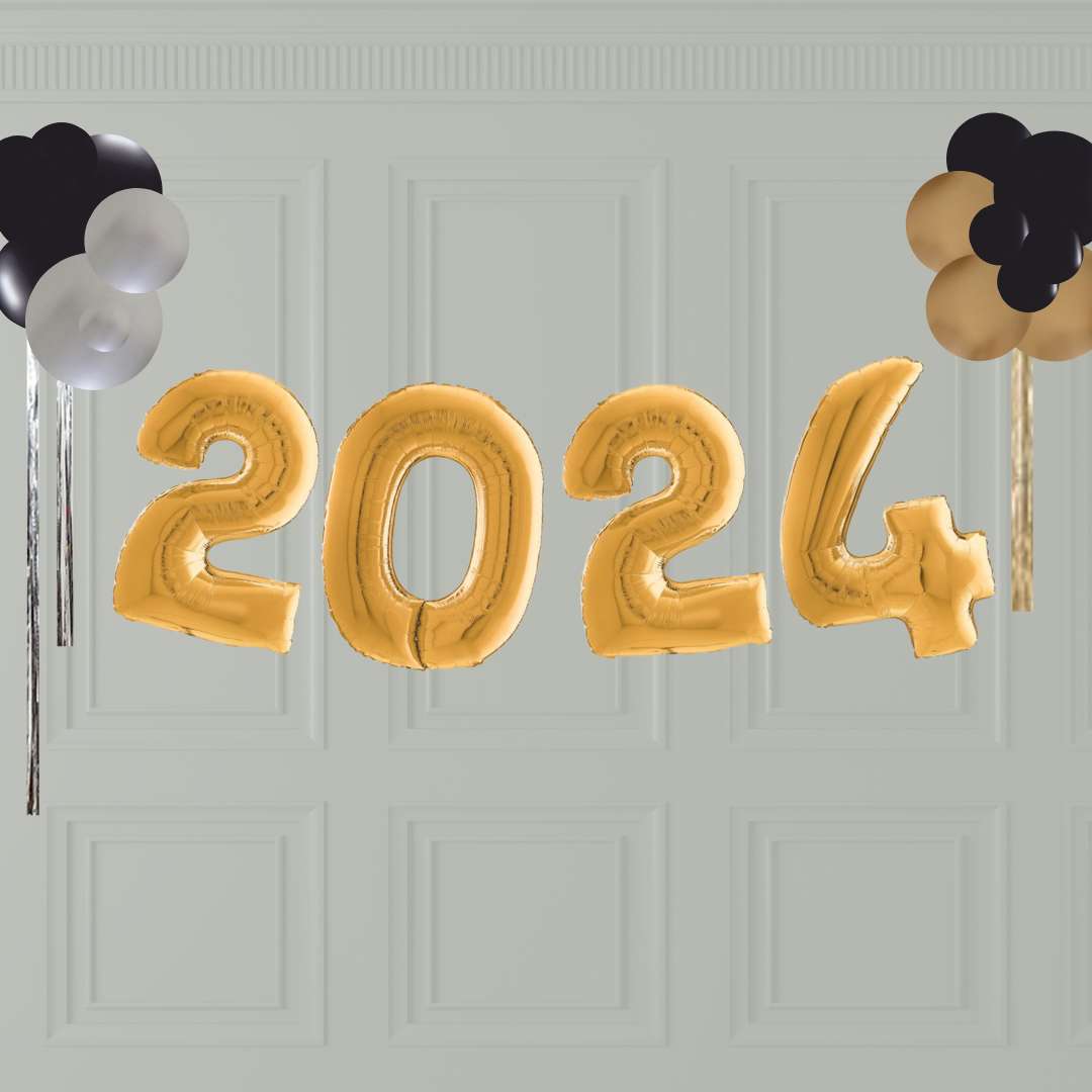 Set "2024" avec 2x Puffs de ballons